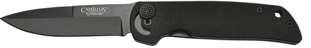 Camillus Cuda Mini 3" Folding Drop Point Black Carbonitride Titanium Bonded AUS-8A SS Blade with Textured Black G10 Handle