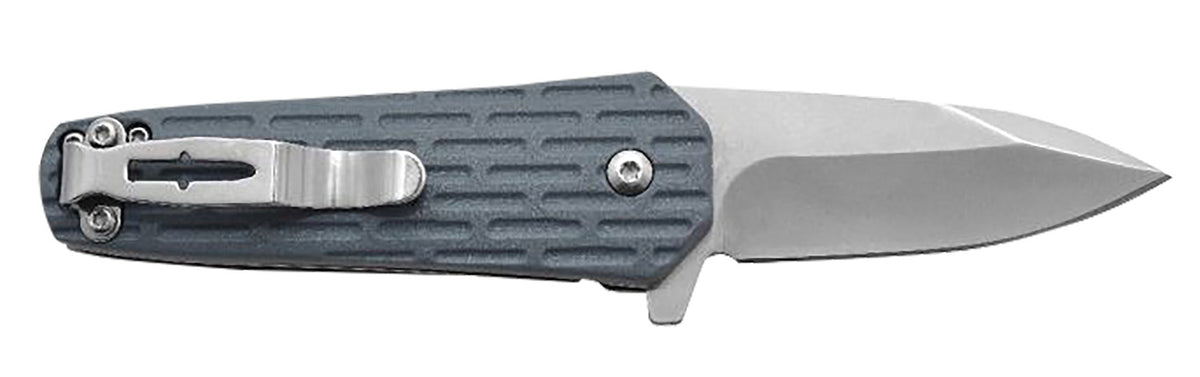 Camillus Wedge 2.25" Folding Spear Point Carbonitride Titanium Bonded 420 SS Blade with Finger Flipper and Blue Textured GFN Handle