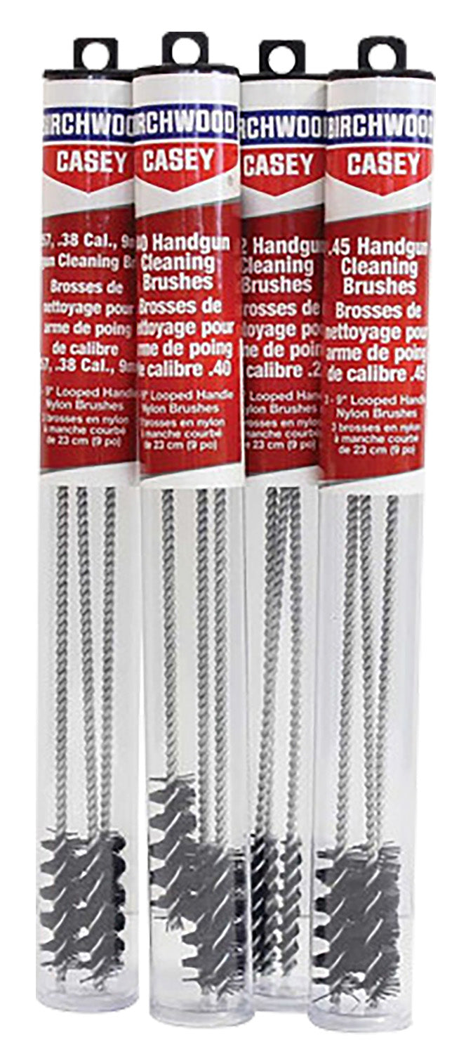 Birchwood Casey Model 41212 45 Cal Looped Handgun Cleaning Brushes 9" Nylon 3 Pack