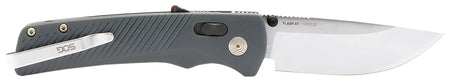 SOG 11181141 Flash AT 3.45" EDC Folding Knife Satin Cryo D2 Steel Blade Urban Grey GRN Handle