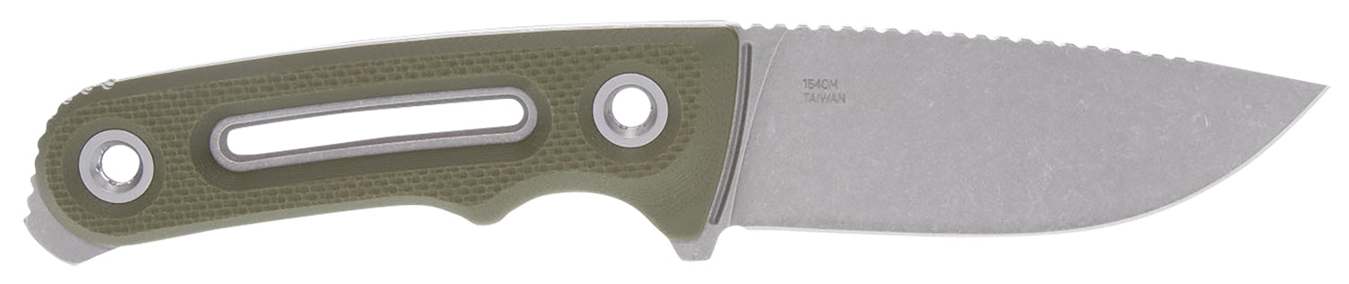 SOG 17350157 Provider FX 3.75" Fixed Drop Point CPM 154 SS Stonewashed Blade Green G10 Handle Kydex Sheath