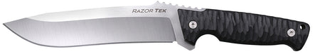 Cold Steel CSFX65RZR Razor Tek EDC Fixed Blade Knife 6.50" Clip Point 4116 Krupp SS Satin, Black Textured Handle