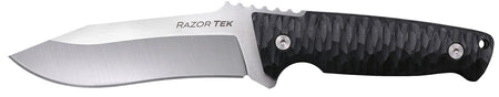 Cold Steel CSFX5RZR Razor Tek EDC Fixed Blade Knife 5" Clip Point 4116 Krupp SS Satin, Black Textured Handle