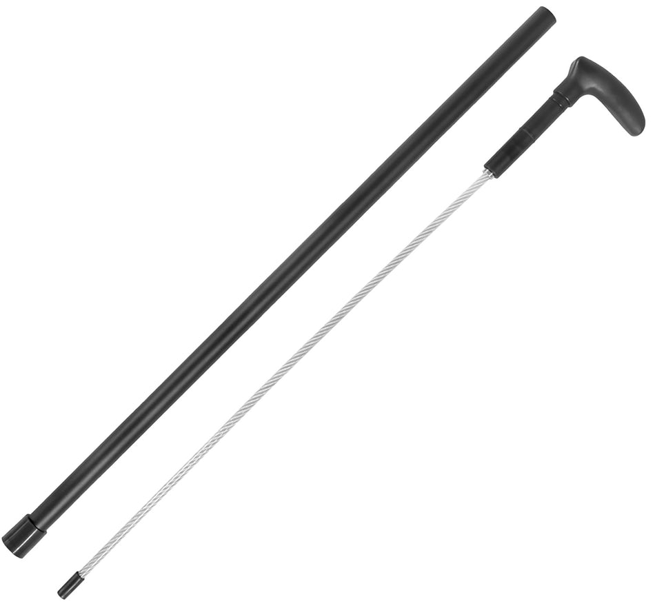 Cold Steel Concealed Cable Whip Defense Walking Cane Black Carbon Zinc Plating 32" OAL CSCN38CBL