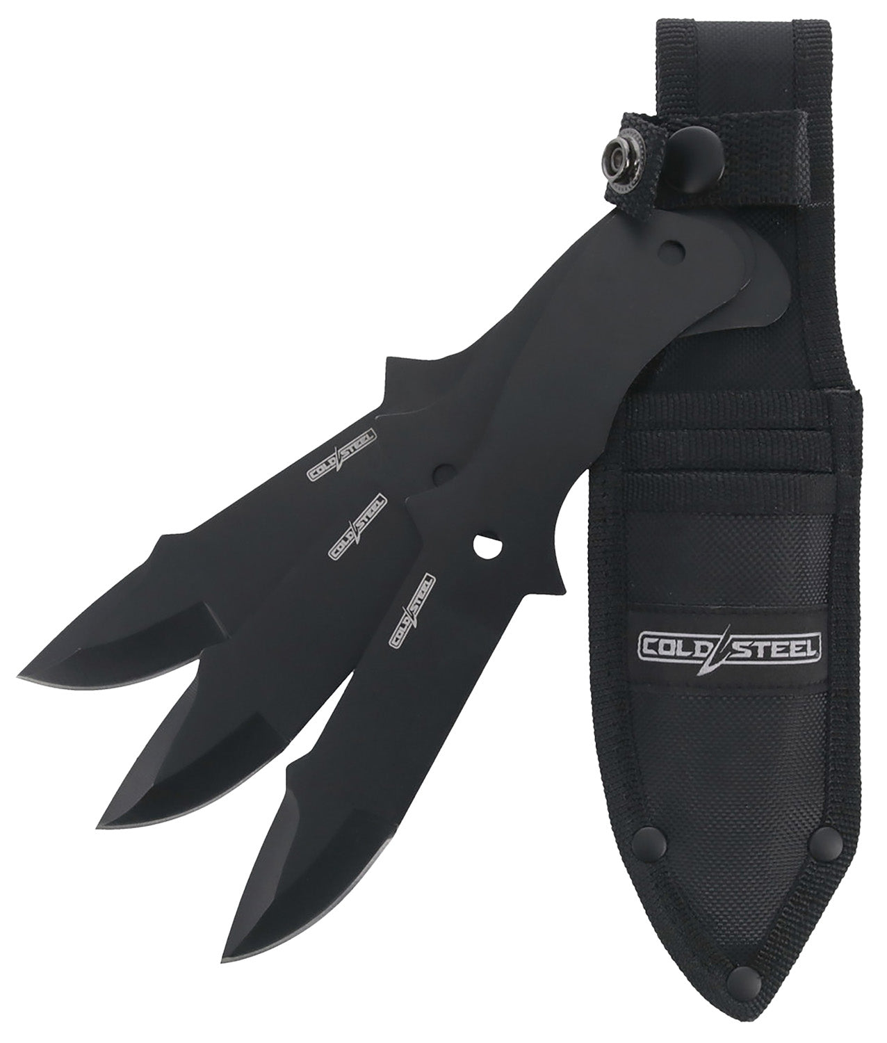 Cold Steel CSTH80KVC3PK 3-Pack Fixed Blade Throwing Knives 8" Drop Point Black Oxide 420 SS, Includes Sheath