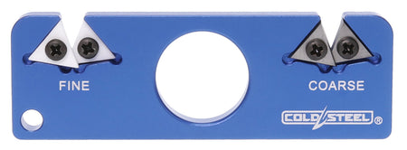 Cold Steel CSKS21CC Anodized Aluminum Coarse/Fine Dual Edge Pocket Knife Sharpener, Blue