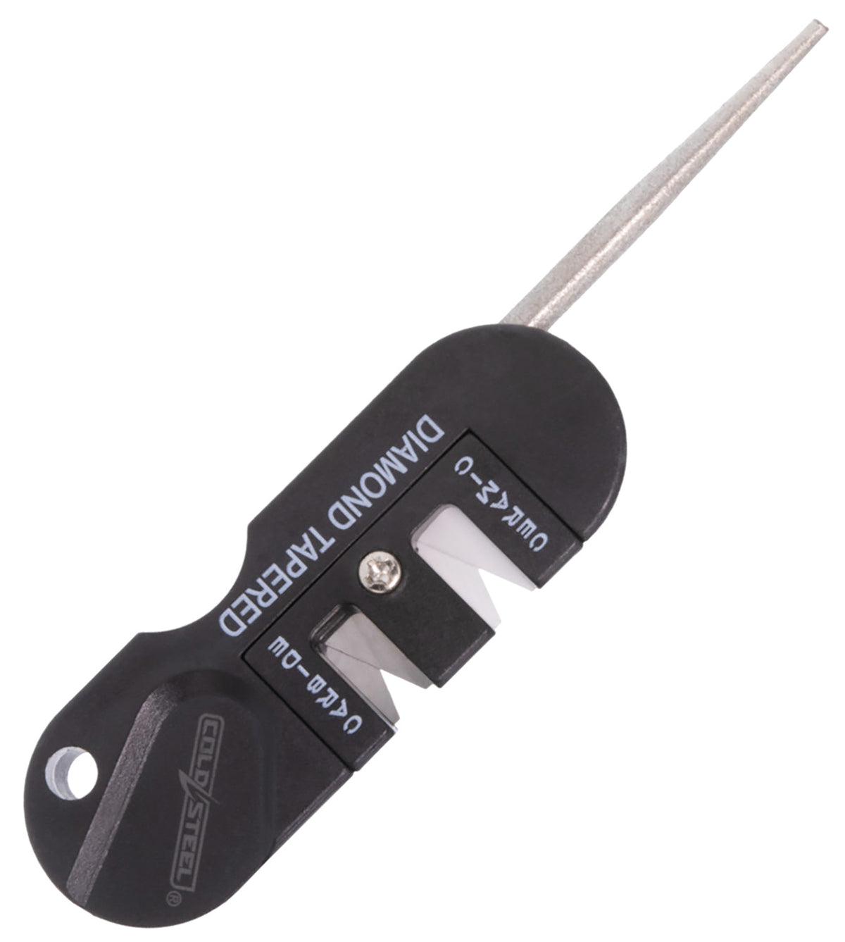 Cold Steel CSKS31SCDR Black Portable 3-In-1 Carbide/Ceramic Sharpener with Diamond Tapered Rod