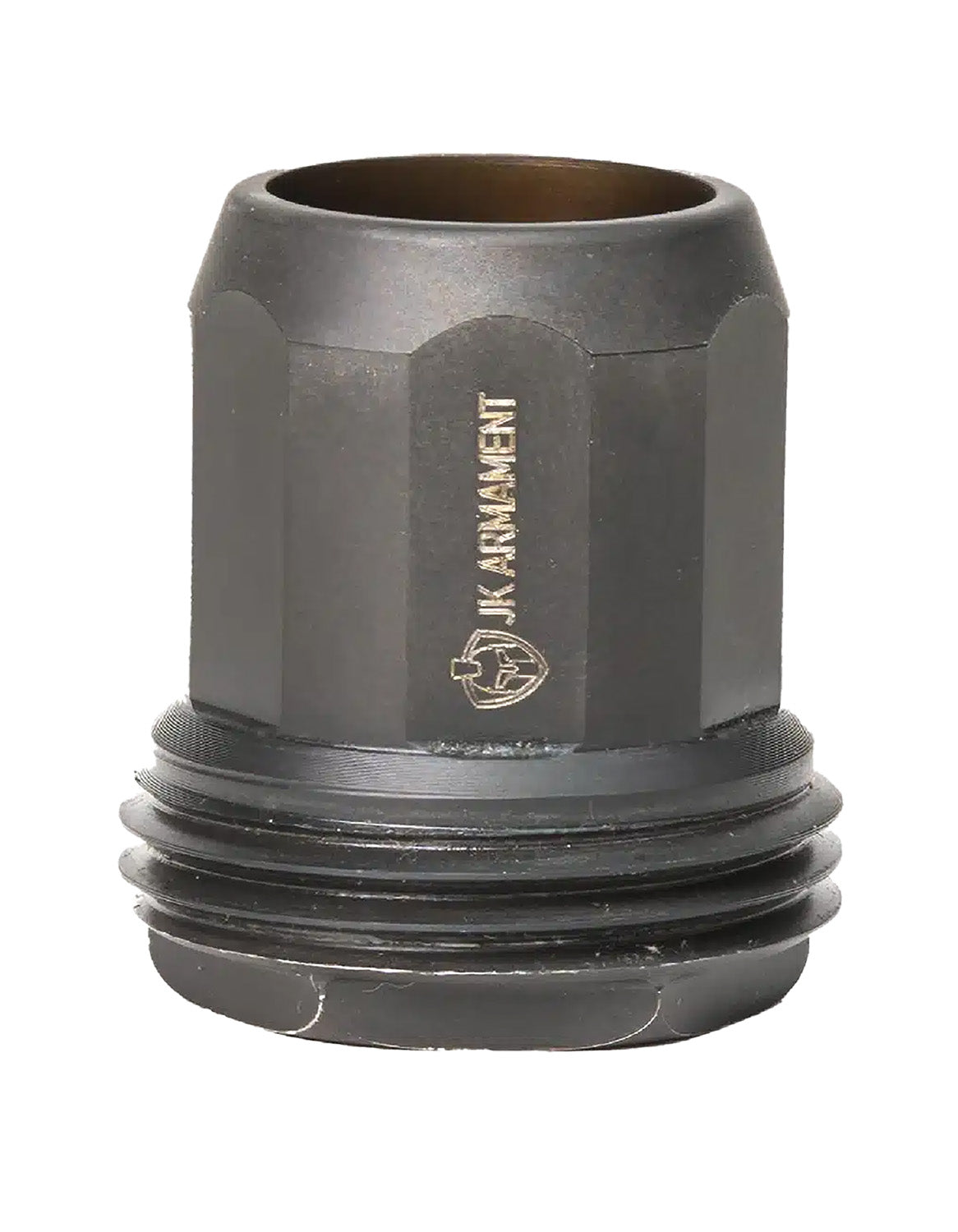 JK Armament Saiga 12 Gauge M22x0.75 Muzzle Device 195 Black 17-4 Stainless