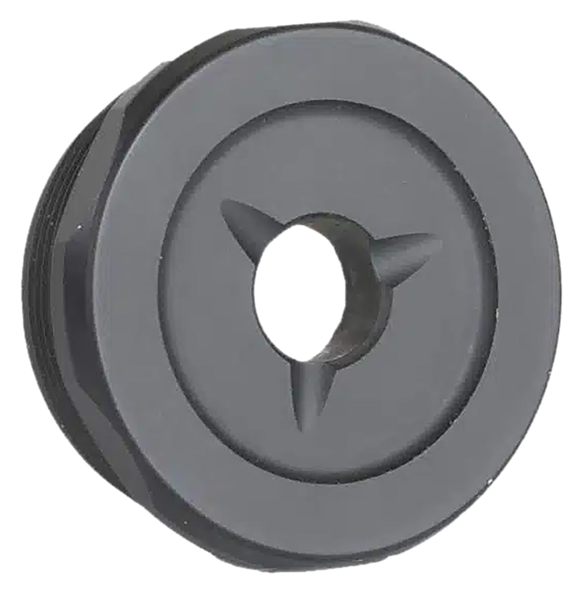 JK Armament 155 Pro Series Flash Reducer End Cap .30 Cal Titanium 1.375x24 Black