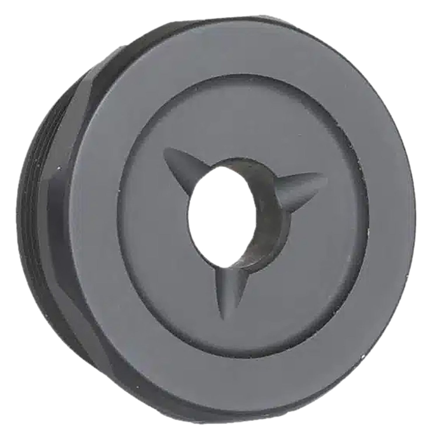 JK Armament 155 Pro Series Flash Reducer End Cap .30 Cal Titanium 1.375x24 Black