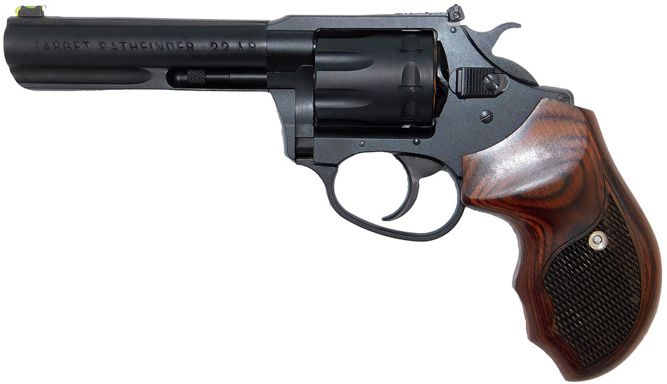 Charter Arms 12243 Pathfinder Target Lite 22 LR 8rd 4.20" Black Frame w/Rosewood Grip
