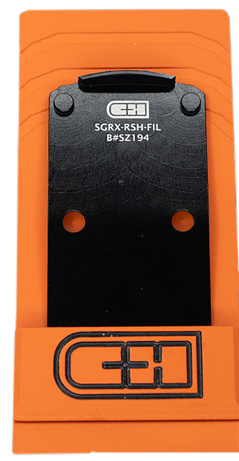 C&H Precision SIG Sauer P320 RX Series Black Anodized Optic Mounting Plate, Trijicon/Holosun Pattern