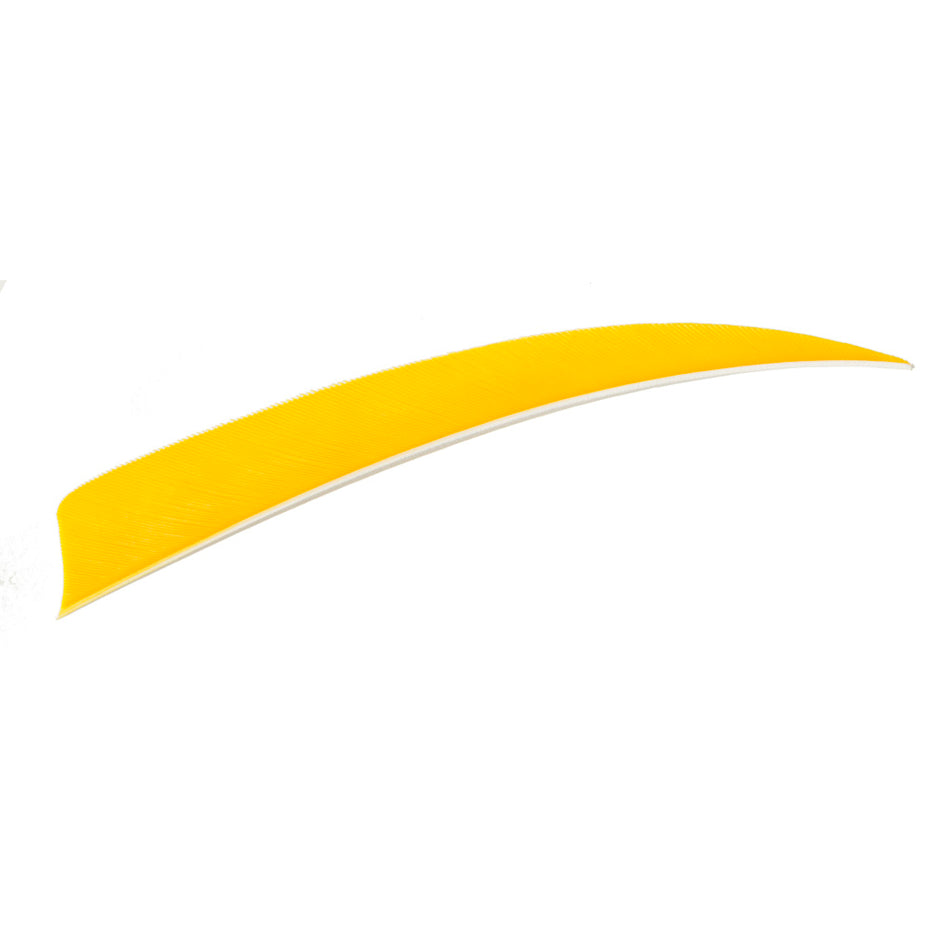 Trueflight Shield Cut Arrow Fletching Feathers Yellow 4 in. LW 100 pk.