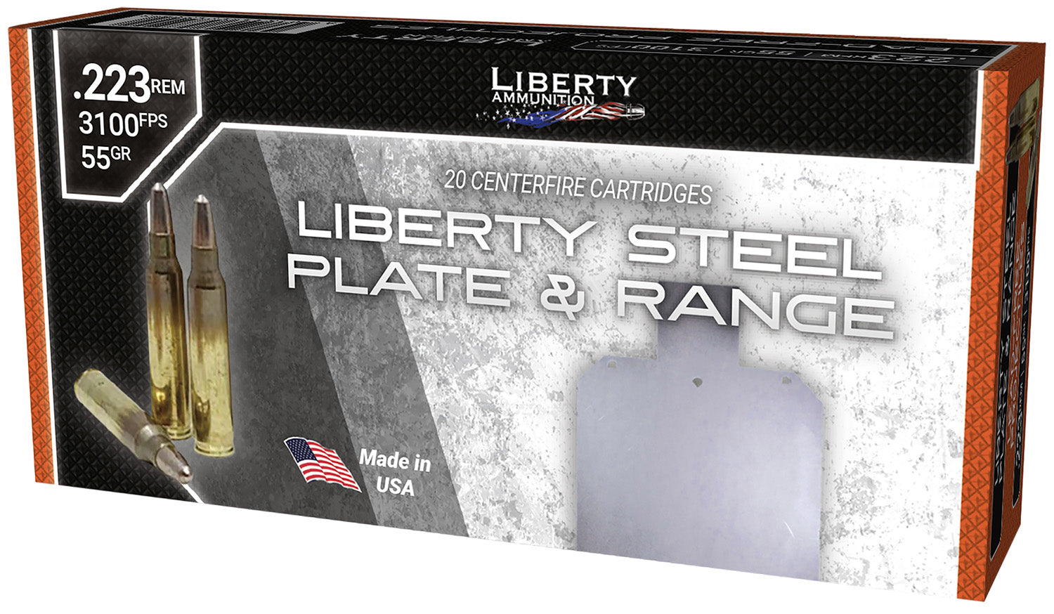 Liberty Ammunition Steel Plate & Range Frangible Round Nose 55 Grain .223 Remington 3100 fps