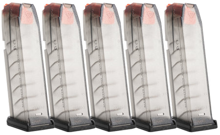 Strike Industries 15-Round Translucent Smoke Magazine 5-Pack for Glock 19 & 26 Gen3-5