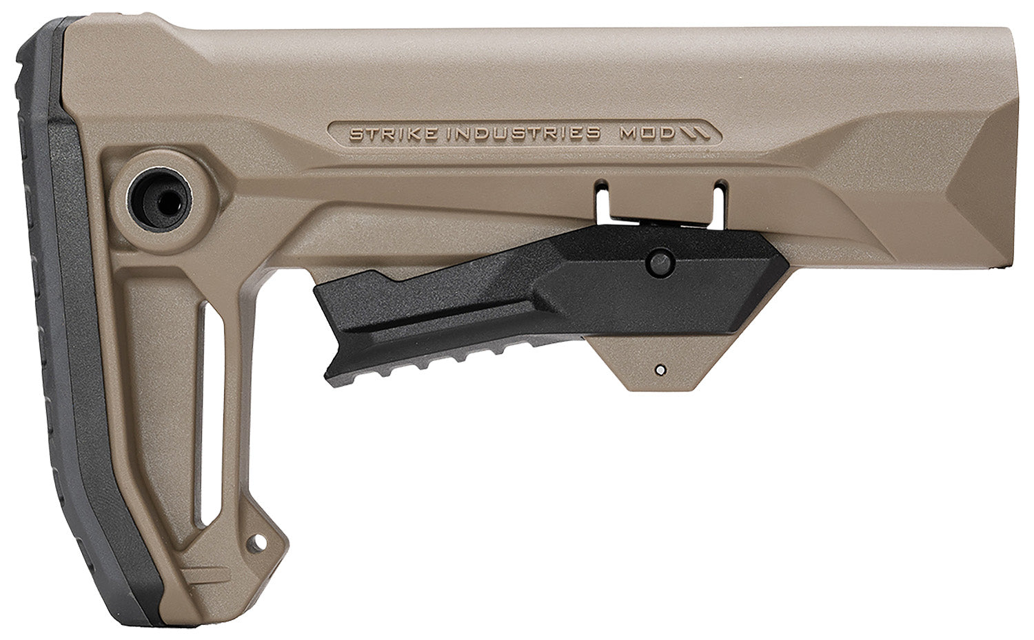 Strike Industries STRIKEESMOD2FDE Flat Dark Earth Polymer MOD2 Rifle Stock for AR Style Buffer Tubes