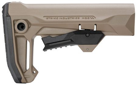 Strike Industries STRIKEESMOD2FDE Flat Dark Earth Polymer MOD2 Rifle Stock for AR Style Buffer Tubes