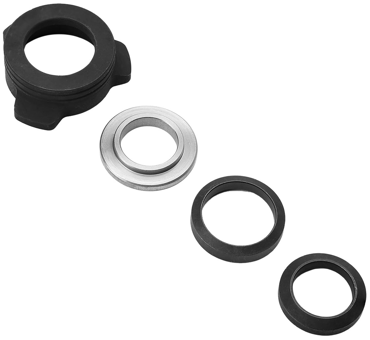 Strike Industries Oppressor 3-Lug QD Mount Base Set for 1/2" & 5/8" Threaded Barrels, Black/Silver
