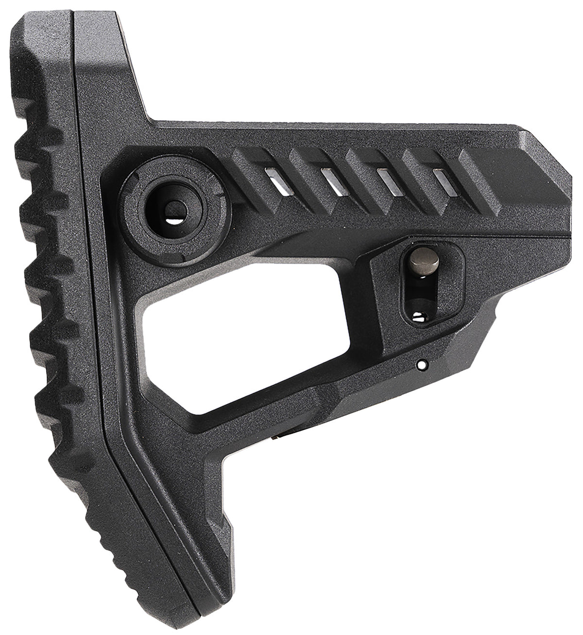 Strike Industries STRIKEPOLYPITBK Black Pit Stock Polymer 4-Position Adjustable with Rubber Buttpad