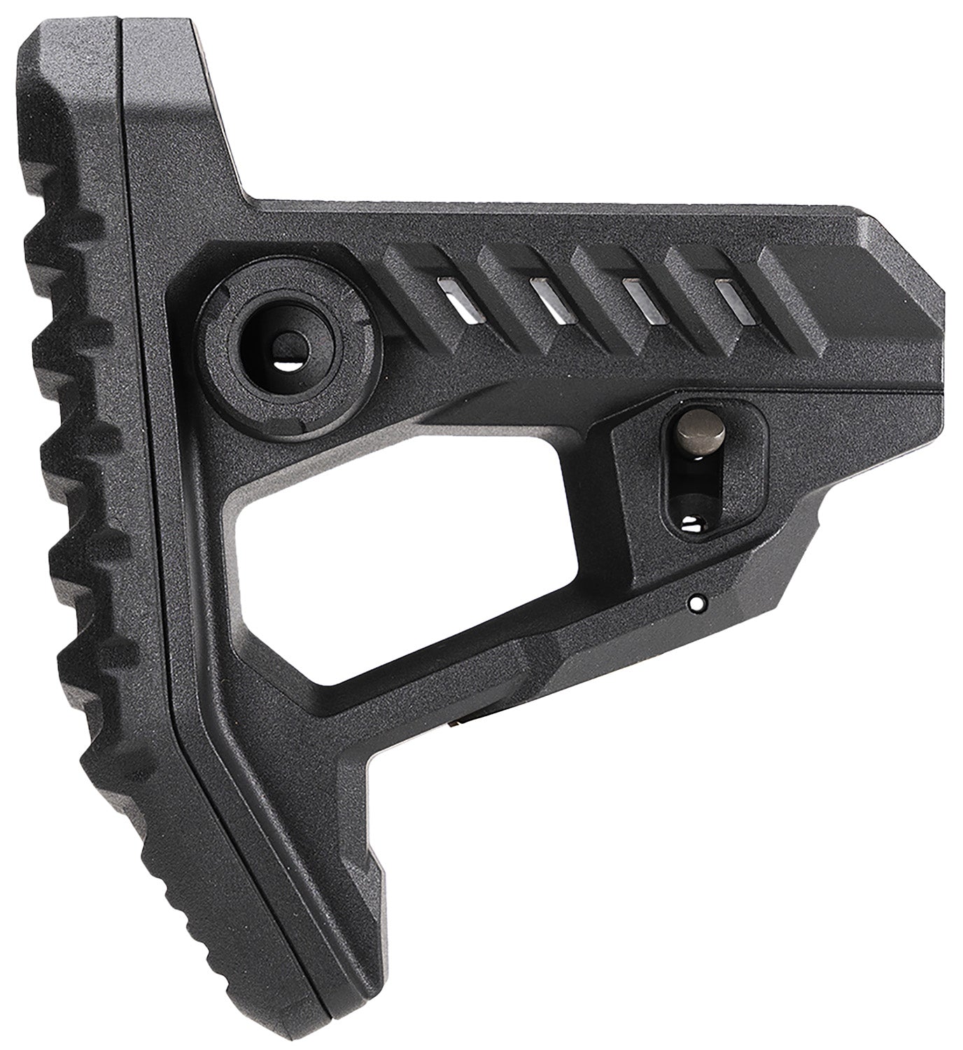 Strike Industries STRIKEPOLYPITBK Black Pit Stock Polymer 4-Position Adjustable with Rubber Buttpad