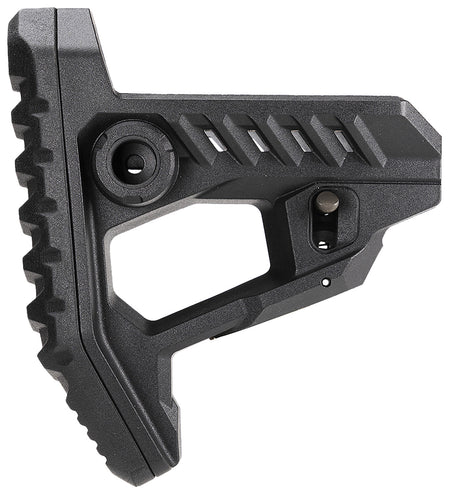 Strike Industries STRIKEPOLYPITBK Black Pit Stock Polymer 4-Position Adjustable with Rubber Buttpad