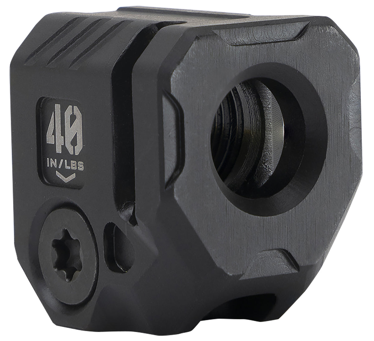 Strike Industries Black Steel Micro Quad Threaded Compensator 1/2x28 9mm/357 SIG