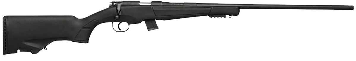 Escort HE22LR2502BK 22LR 22 LR 10+1 25" Black Threaded Barrel, Black Steel Grooved Receiver, Picatinny Rail Forend, Black Fixed w/Storage Synthetic Stock