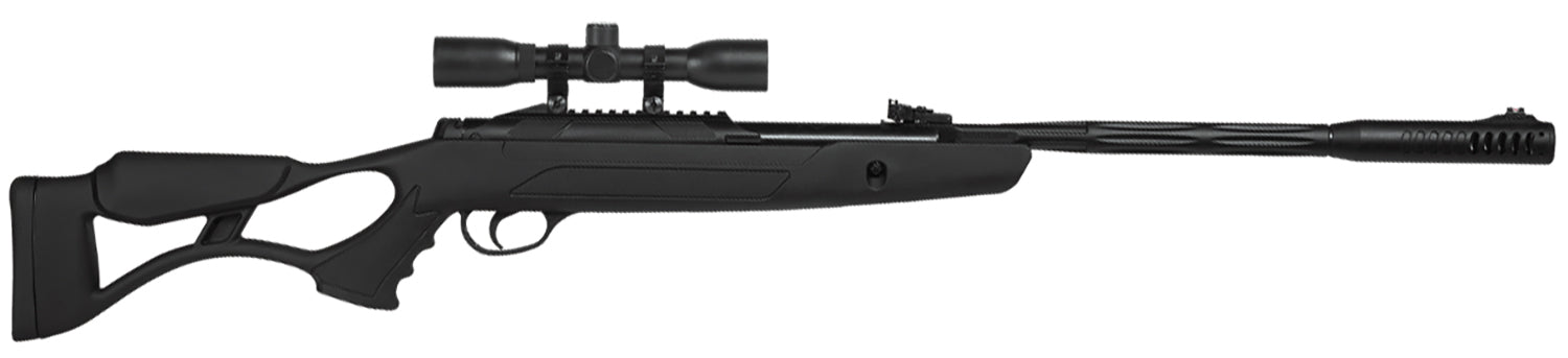 Hatsan AirTact .177 Caliber Break Barrel Pellet Rifle QuietEnergy Technology Black Lightweight Skeleton Stock