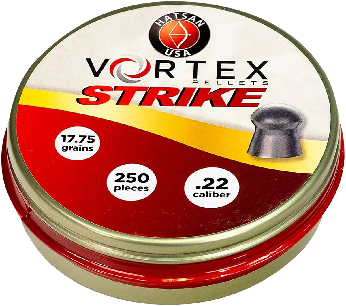 Hatsan USA Vortex Strike 22Cal Lead Domed Pellets Tin of 250