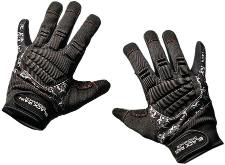 Black Rain Ordnance Medium Tactical Gloves Black/Gray Silicone Grip Velcro