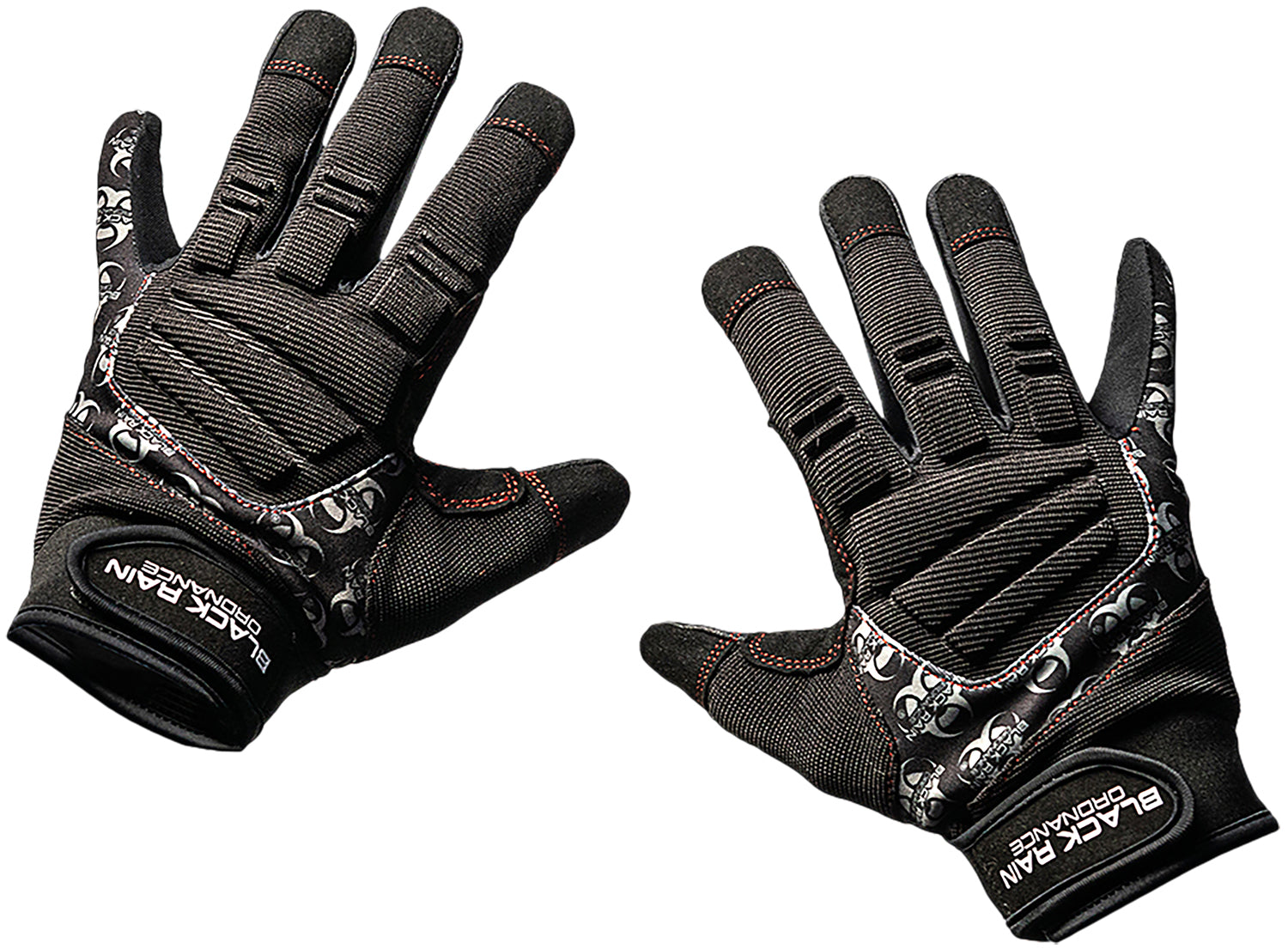 Black Rain Ordnance XL Tactical Gloves Black/Gray Silicone Grip Velcro