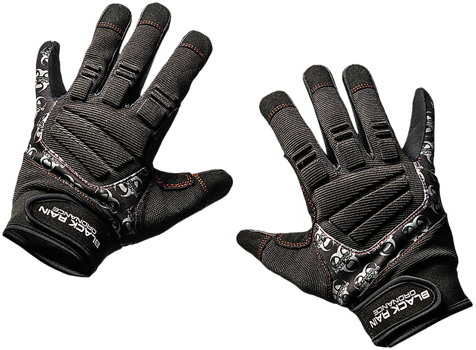 Black Rain Ordnance XL Tactical Gloves Black/Gray Silicone Grip Velcro