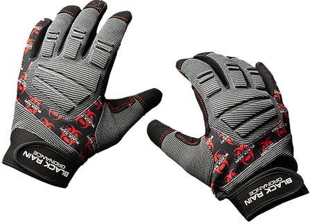 Black Rain Ordnance Large Tri-Color Tactical Gloves Black/Gray/Red Velcro