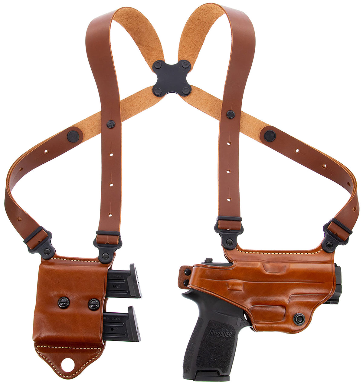 Galco MCII870 Miami Classic II Modernized Shoulder System Tan Full Grain Leather