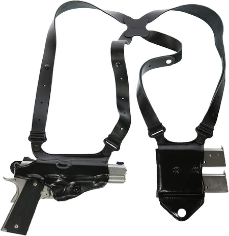 Galco MCII870B Miami Classic II Modernized Shoulder System Black Full Grain Leather