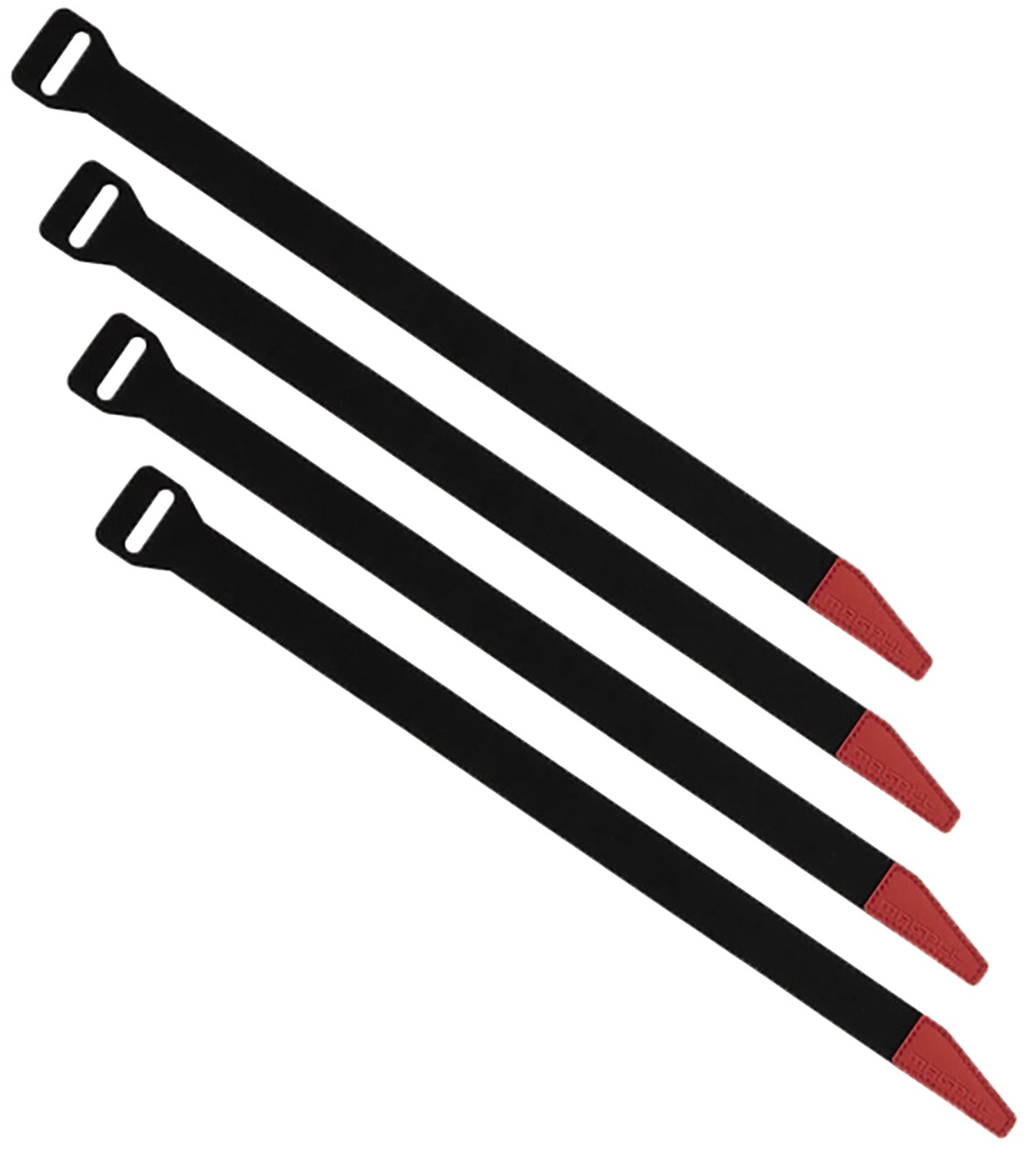 Magpul MAG1442BLK DAKA Hook-and-Loop Gear Straps 12" 4 Piece Black/Red