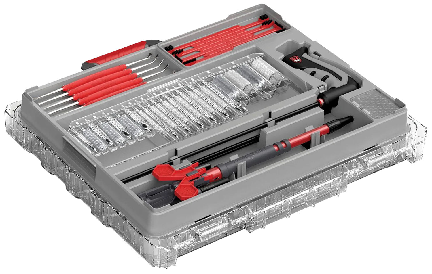 Real Avid AVBMMK Multi-Cal Bore-Max Master Cleaning and Workstation Kit 12 and 20 Gauge Gray Red