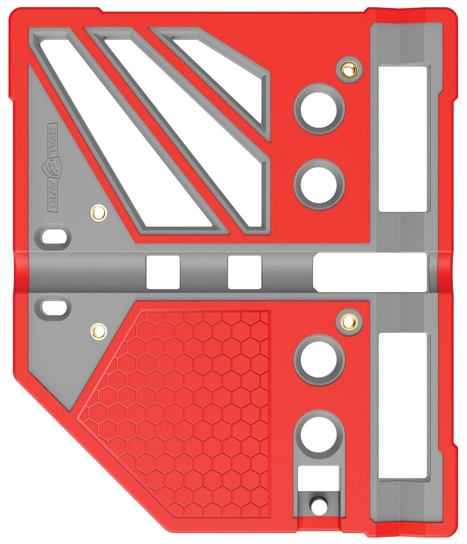 Real Avid AVMBBPRO Bench Block Pro Gray/Red for Pistols and Long Guns, 14 Strategic Holes