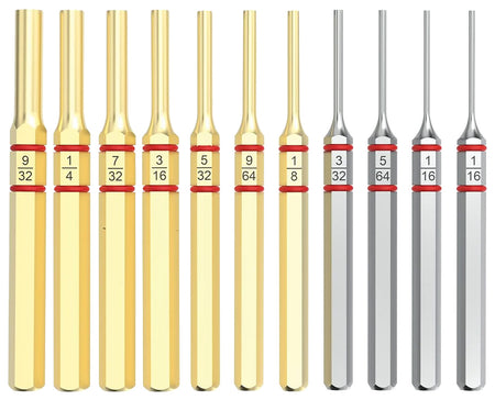 Real Avid AVAPKB 11-Piece Standard Brass and Hardened Steel Accu-Punch Set for Firearms