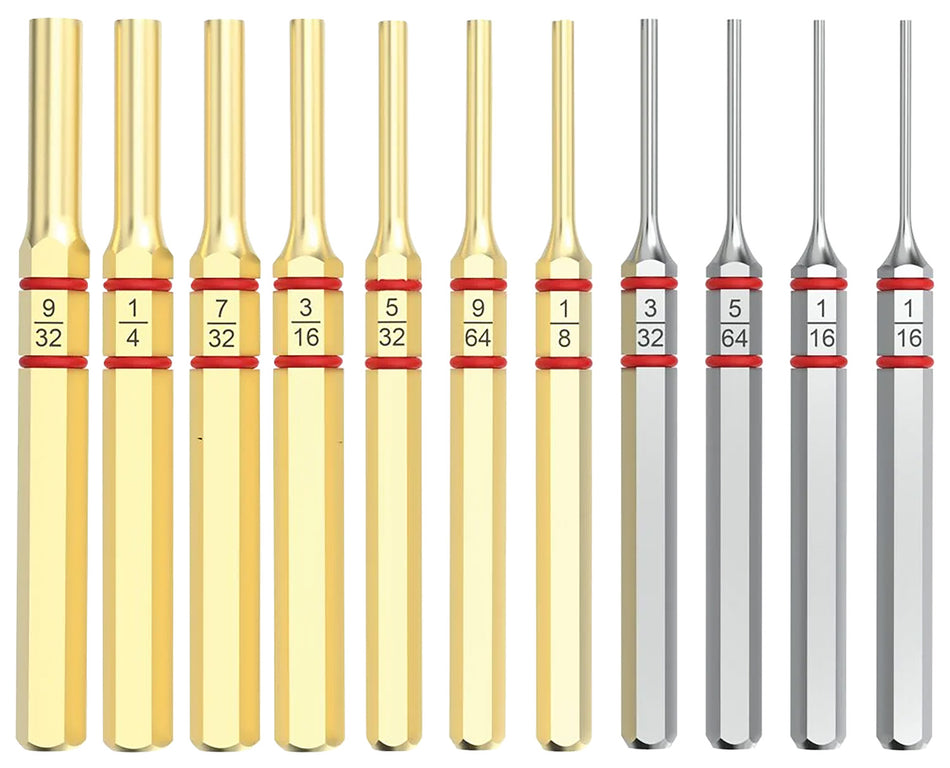 Real Avid AVAPKB 11-Piece Standard Brass and Hardened Steel Accu-Punch Set for Firearms