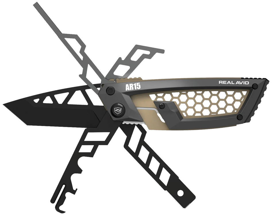 Real Avid AVGTEAR AR-15 Gun Tool Edge 2.60" Tanto Stainless Steel Field Multi-Tool