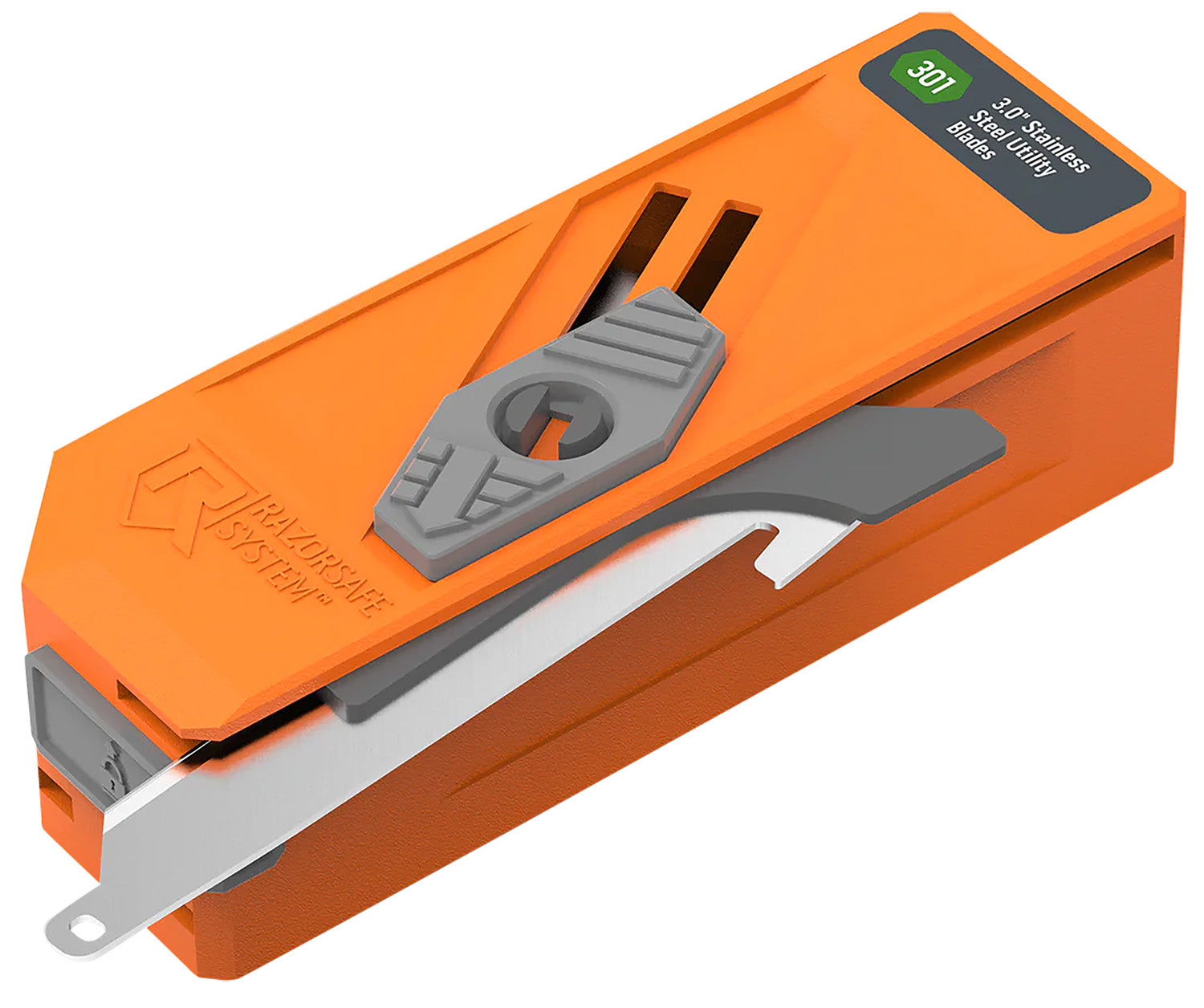 Outdoor Edge RR30D12C Safe Blade Dispenser Blaze Orange – 12 Count 3" 420J2 Drop Point Blades