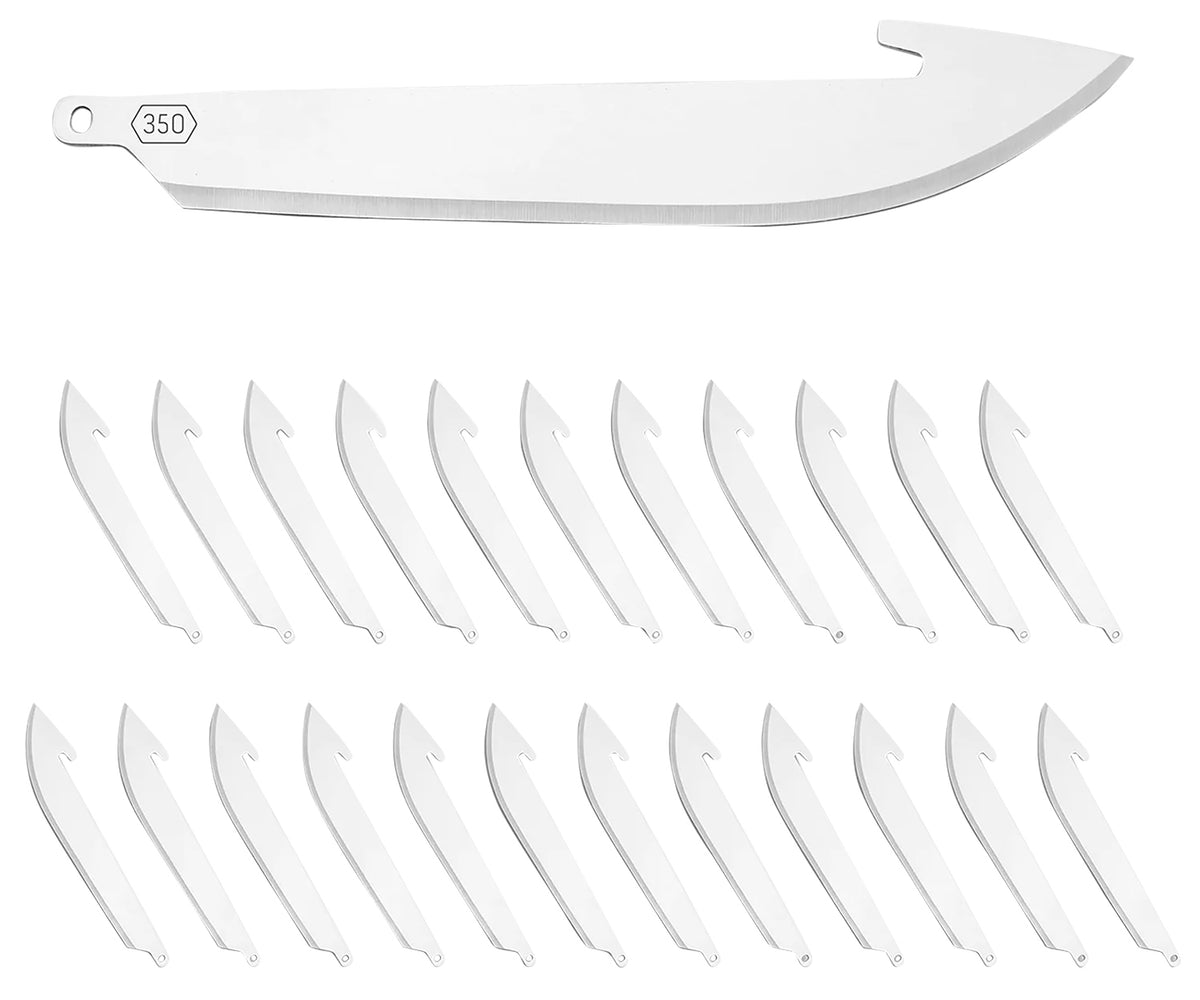 Outdoor Edge RR3524 24-Pack 3.50" Drop Point 420J2 SS 350 Series Replacement Knife Blades