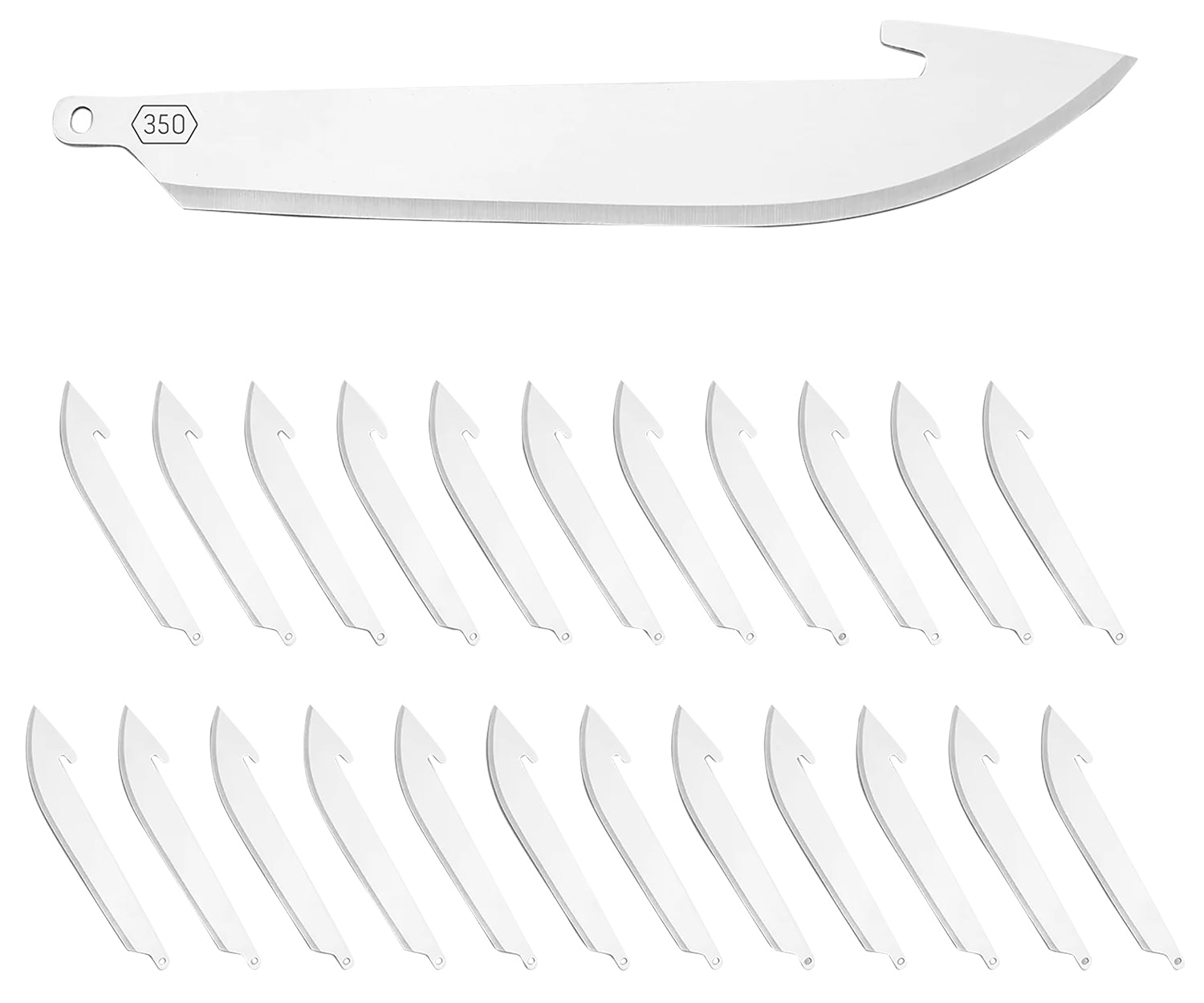 Outdoor Edge RR3524 24-Pack 3.50" Drop Point 420J2 SS 350 Series Replacement Knife Blades