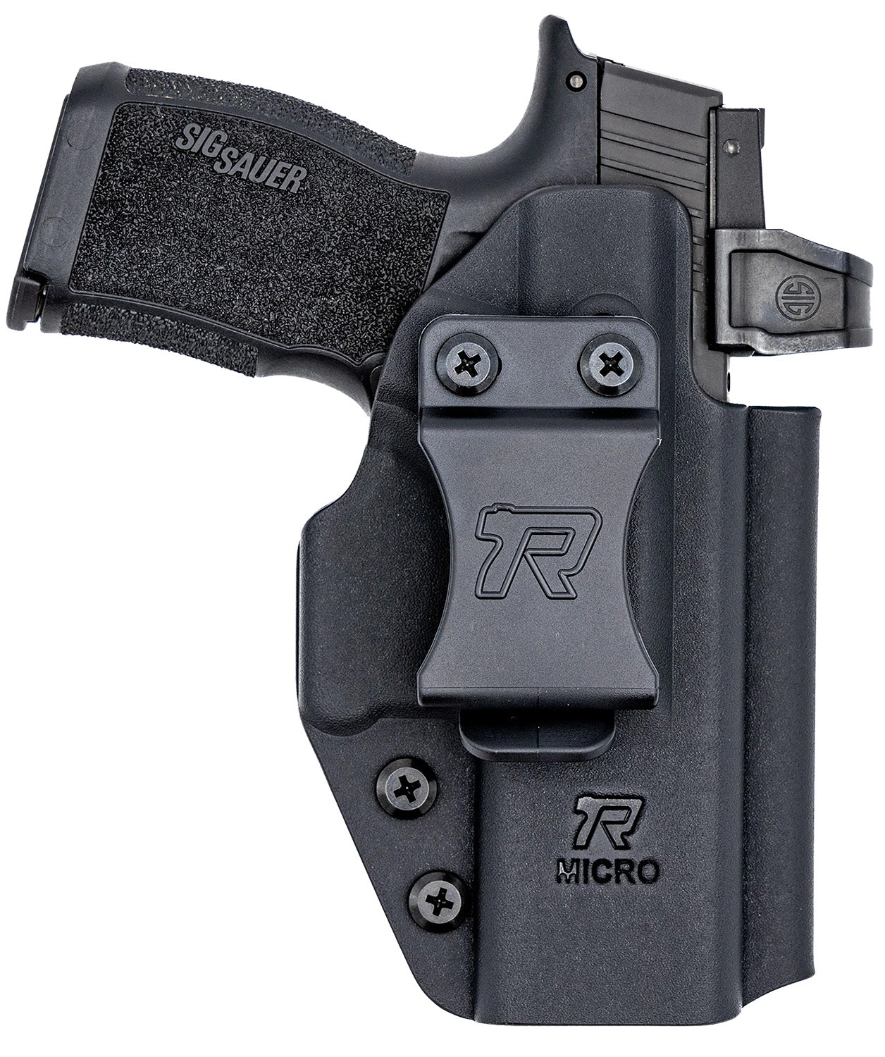 Rounded Gear Universal Compact Handgun Kydex IWB Holster Black Belt Clip Right Hand
