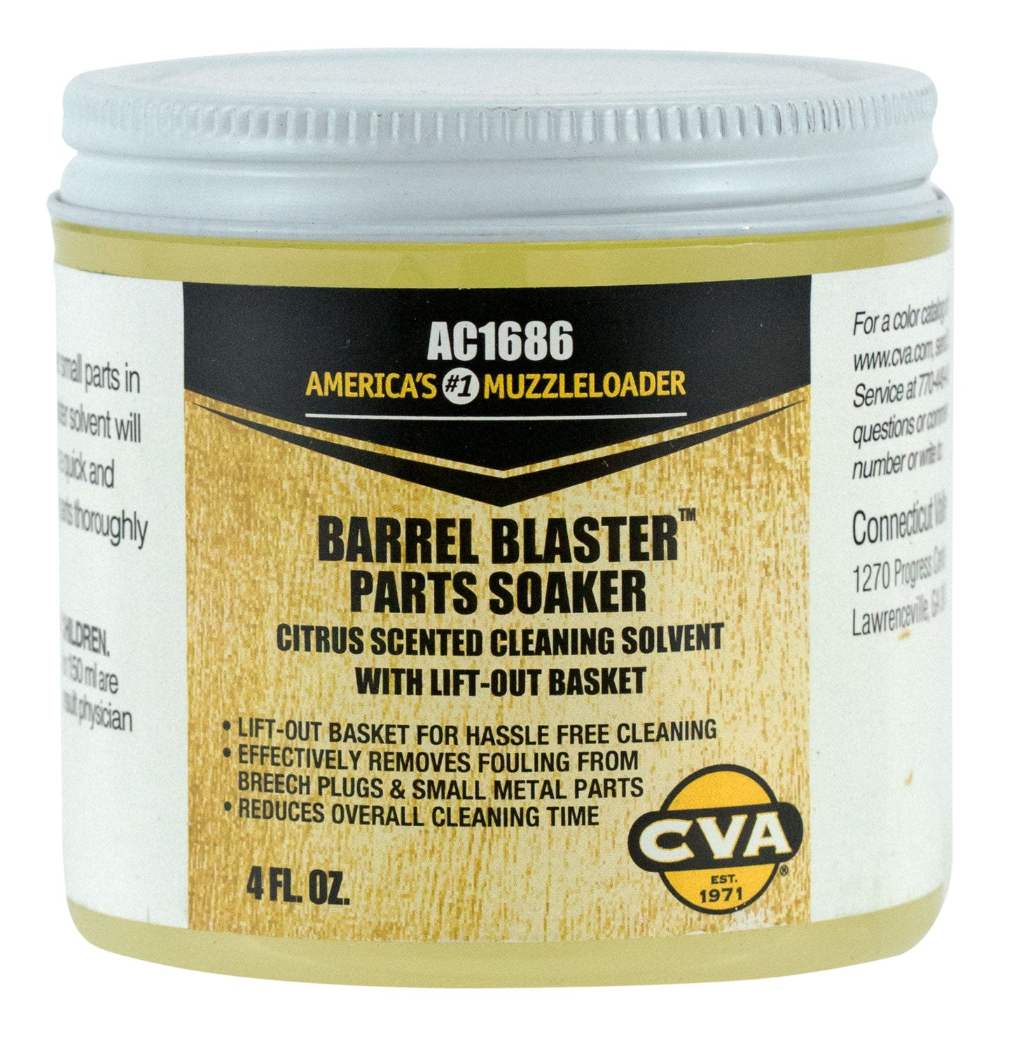 CVA AC1686 Barrel Blaster Parts Soaker Liquid 4 oz for Nipples and Breech Plug Cleaning