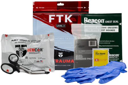 Tacmed Solutions 800116 Level 2 Field Trauma First Aid Kit with Chest Seal 2-Pack