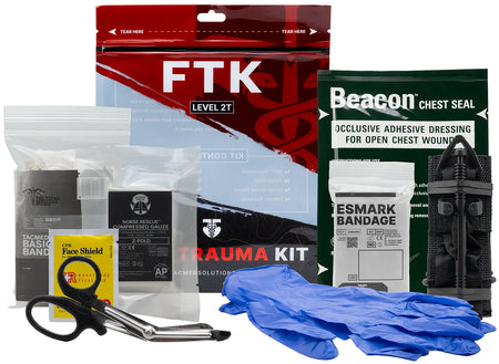 Tacmed Solutions 800117 Level 2T Field Trauma First Aid Kit with SOF Tourniquet and Chest Seal