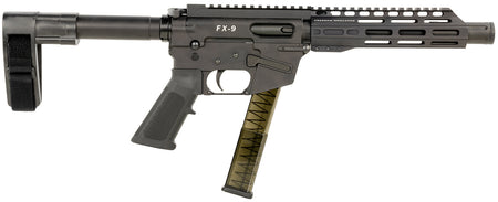 FREEDOM ORDNANCE FX9P8SBM FX-9 9mm Luger 31+1 8" Black Nitride Steel Barrel, M-LOK Handguards, Black Anodized Aluminum Picatinny Rail Receiver, Black SB Mini Brace, AR15 Grip