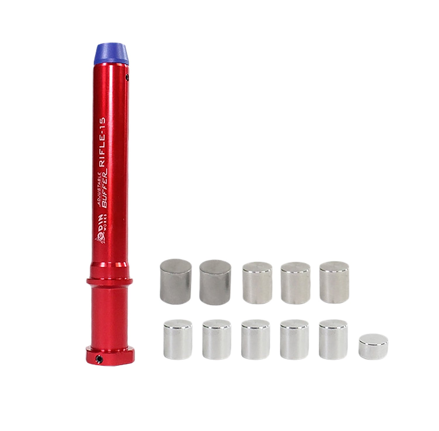 Odin Works Adjustable Rifle Buffer for AR-15 Rifle-Length Buffer Tubes with Customizable Weights
